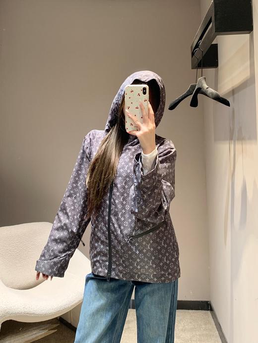 驴家 26Ss早春新款 老花印花连帽风衣外套（MM） 商品图9