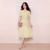 奢姿大码女装2026新款夏款黄色蕾丝花朵镂空气质时尚V领连衣裙9962872086 商品缩略图2