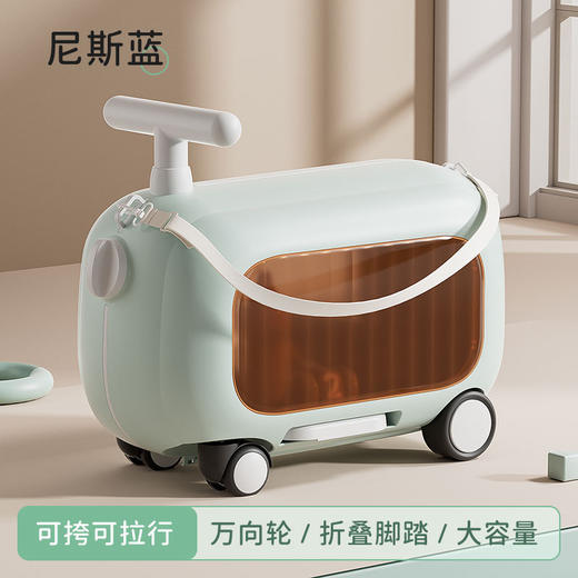 【装下童年❗️可骑行的行李箱】可坐骑二合一，大容量储物，万向车轮，可折叠脚踏，四轮稳固，安全防侧翻！可上飞机免托运新款遛娃男女宝宝可免托运轻便儿童旅行箱 商品图4