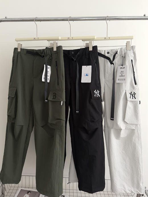 男女同款ML字母松紧腰工装长裤直筒可缩口两穿休闲裤 商品图12