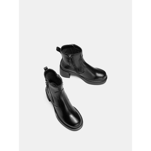 ECCO爱步 女厚底粗高跟短靴 22350301001 商品图3