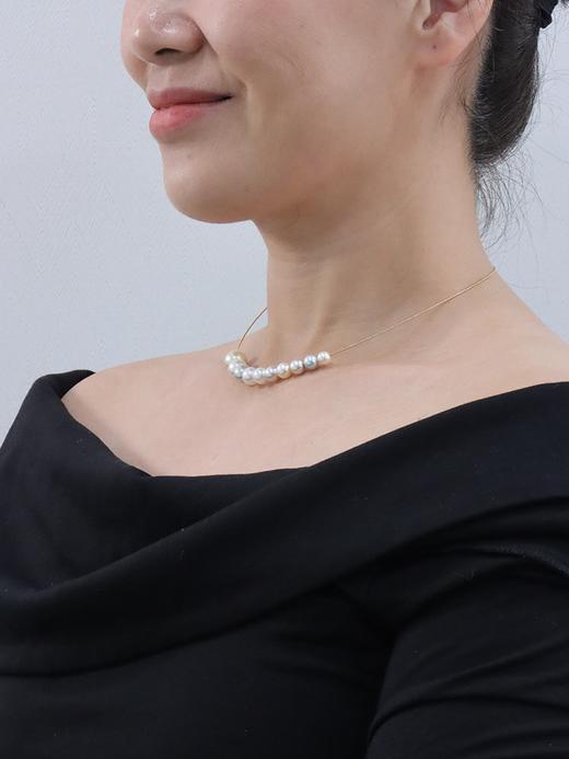 【挚友限定】悦甄 18K金akoya海水珍珠项链 项圈 6-11mm 商品图2