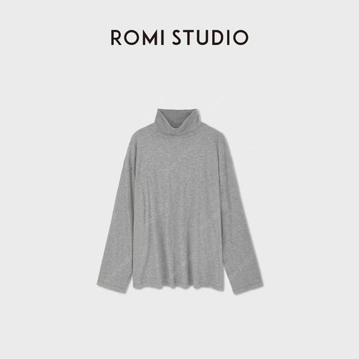 ROMI STUDIO灵地思羊毛棉混纺柔软不扎贴身高领长袖T恤RWCWSG7299 商品图0