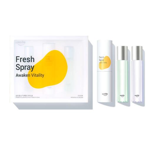 usmile 元气唤醒口喷礼盒8ml*3 6970411756350 (新疆，西藏、青海、甘肃、宁夏、内蒙等偏远地区不发货) 商品图0