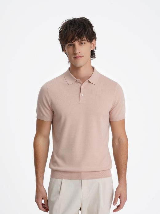 callisto薄雾粉橙丝绵混纺T恤 商品图2