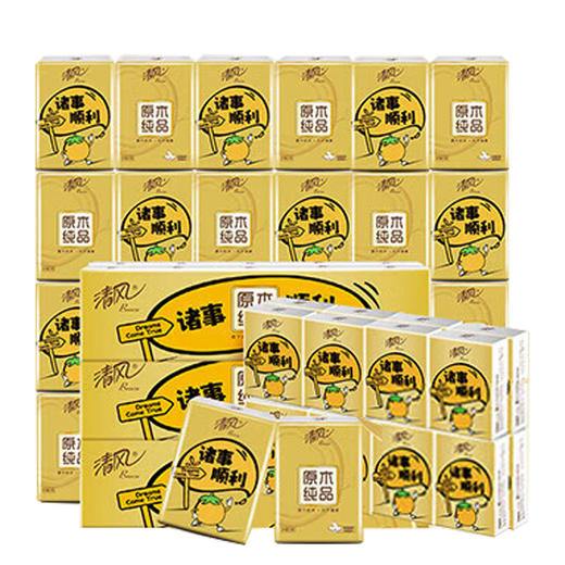 清风 金装系列无香手帕纸4层5张*30包 BR0JP0530S 商品图0