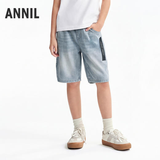 男童全腰牛仔中裤夏季新款安奈儿童装EB626742 商品图1