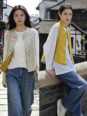 681103春上新 正反穿国风马甲