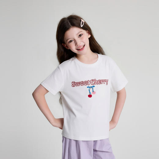 笛莎Deesha 2026年夏季新款中童女童图案T恤T恤 商品图0