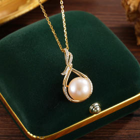 子佩集【时光织缘】银S925珍珠惜王妃套链【P2562】11mm彩珠镀金水滴福袋2601