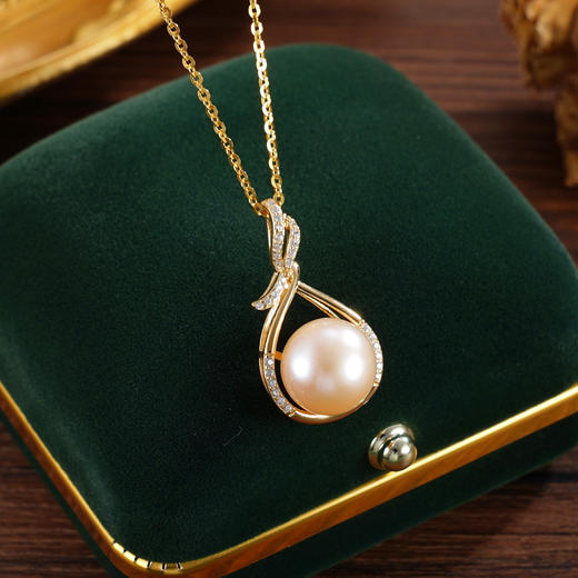 子佩集【时光织缘】银S925珍珠惜王妃套链【P2562】11mm彩珠镀金水滴福袋2601 商品图0