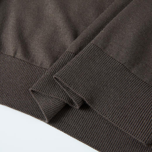 安东尼奥A&N 可机洗【含精纺羊毛&桑蚕丝】时尚轻奢针织短袖T恤男士休闲打底衫6300727 商品图5