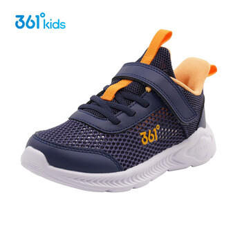 361°儿童运动鞋跑鞋2026夏季男女童3-12岁轻便大网孔跑鞋蓝32 商品图5