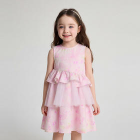 笛莎Deesha 2026年夏季新款小童女童F时尚出街连衣裙连衣裙