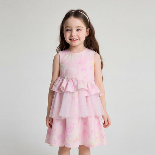 笛莎Deesha 2026年夏季新款小童女童F时尚出街连衣裙连衣裙 商品图0