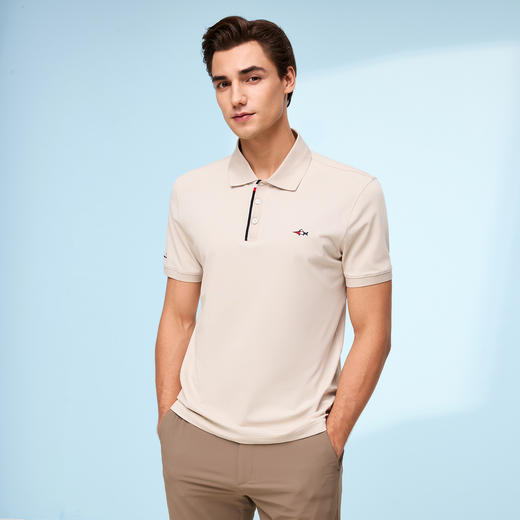 【莫代尔】德鲨2026夏新款短袖POLO衫男青年休闲打底上衣翻领T恤 商品图1