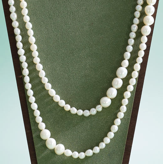 子佩集【月照玲珑】珍珠惜王妃毛衣链【ZZMYL008】5.5-8.5mm珠双层两层2601 商品图1