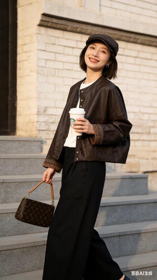 641011春上新 短款蛋白皮皮衣 商品图3