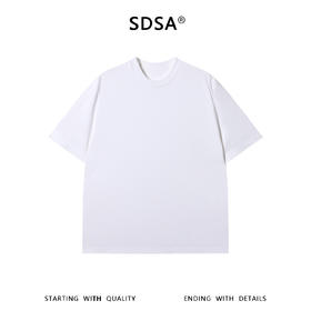 SDSA男装2026新款高贵轻奢美式休闲胸前印花字母设计圆领短袖T恤