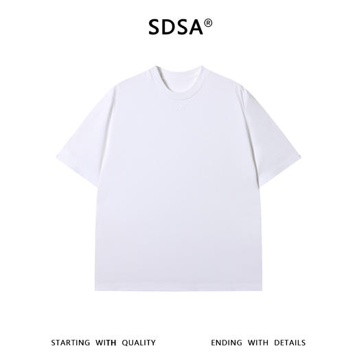 SDSA男装2026新款高贵轻奢美式休闲胸前印花字母设计圆领短袖T恤 商品图0