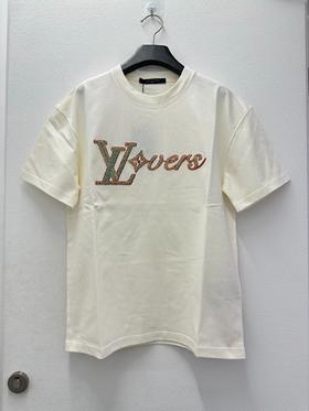 中性款珠片logo短袖T恤zh