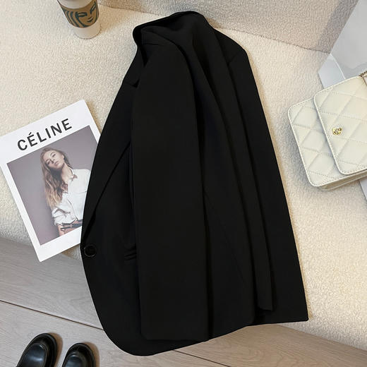【清风外衣】黑色西装外套女款！2026春秋新款高级感炸街气质休闲通勤小西服！ 商品图1