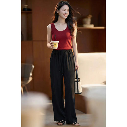 剩S/M 米思阳2026春季新款气质时尚百搭修身内搭无袖针织背心女5619 商品图5