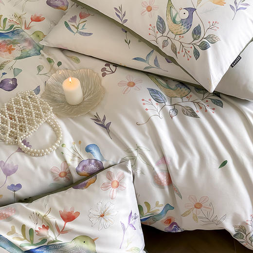 【品牌直发】加倍生活 100支匹马棉数码印花四件套-罗曼庄园系列 7色可选 商品图7