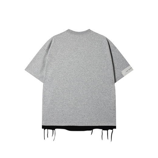 SDSA男装2026新款高贵轻奢潮牌下摆拼接流苏圆领短袖T恤时尚显瘦 商品图1