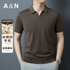 安东尼奥A&N 可机洗【含精纺羊毛&桑蚕丝】时尚轻奢针织短袖T恤男士休闲打底衫6300727 商品缩略图2