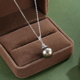 子佩集【黑夜之舞】G18K珍珠惜王妃吊坠【KP25105】10mm珠海水珠黑水滴（不含链）2601