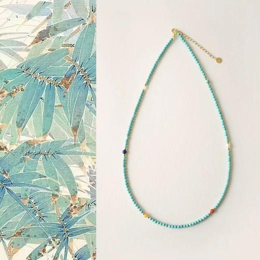 六鑫珠宝 2026新中式天然水晶国风蓝绿松石南红多宝项链 商品图0