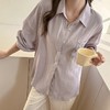 智性老钱风轻氧亚麻衬衫 春夏防晒女士衬衫轻奢高级感长袖外穿薄款纯色外套 商品缩略图3