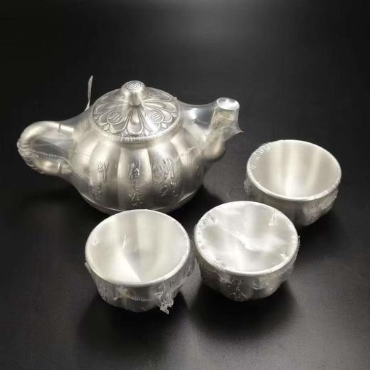 南瓜银壶套装一壶3盏 999足银 实木包装盒290.7克 商品图1