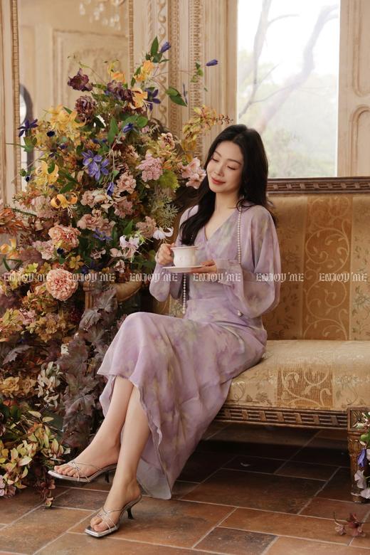 【门店同款】ENJOY夏季油画鸢尾连衣裙 170744176 商品图1