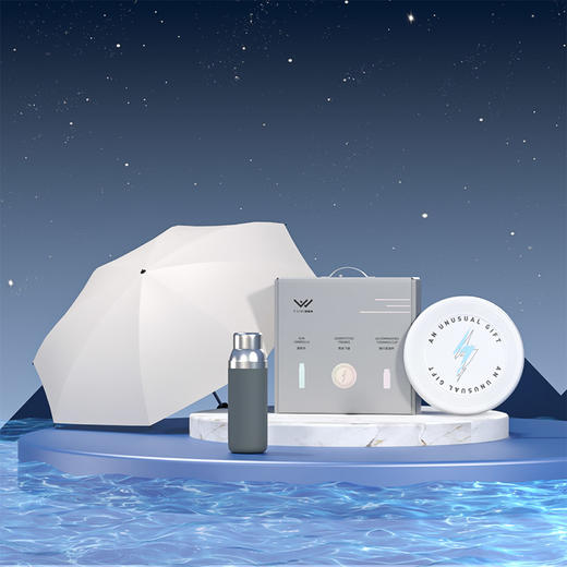 非物 至夏户外休闲3件套保温杯420ml+雨伞+飞盘 FW-T851 商品图4