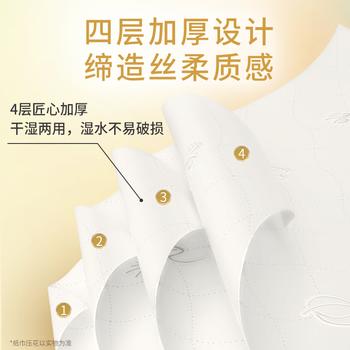 清风抽纸悬挂式 丝柔挂抽4层320抽*4提 挂抽纸巾抽纸擦手纸整箱卫生纸 /家庭清洁/纸品 /清洁纸品 /抽纸 商品图4