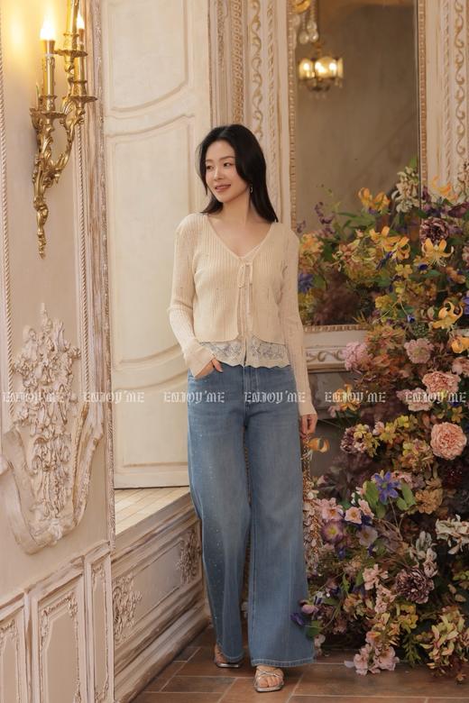 【门店同款】ENJOY夏季细闪烫钻筒喇裤 170498403 商品图2