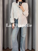 专柜实拍【气质优雅】拉夏贝尔/La Chapelle法式立领木耳边精致排扣通勤长袖衬衫简约净版气质上衣 商品缩略图2