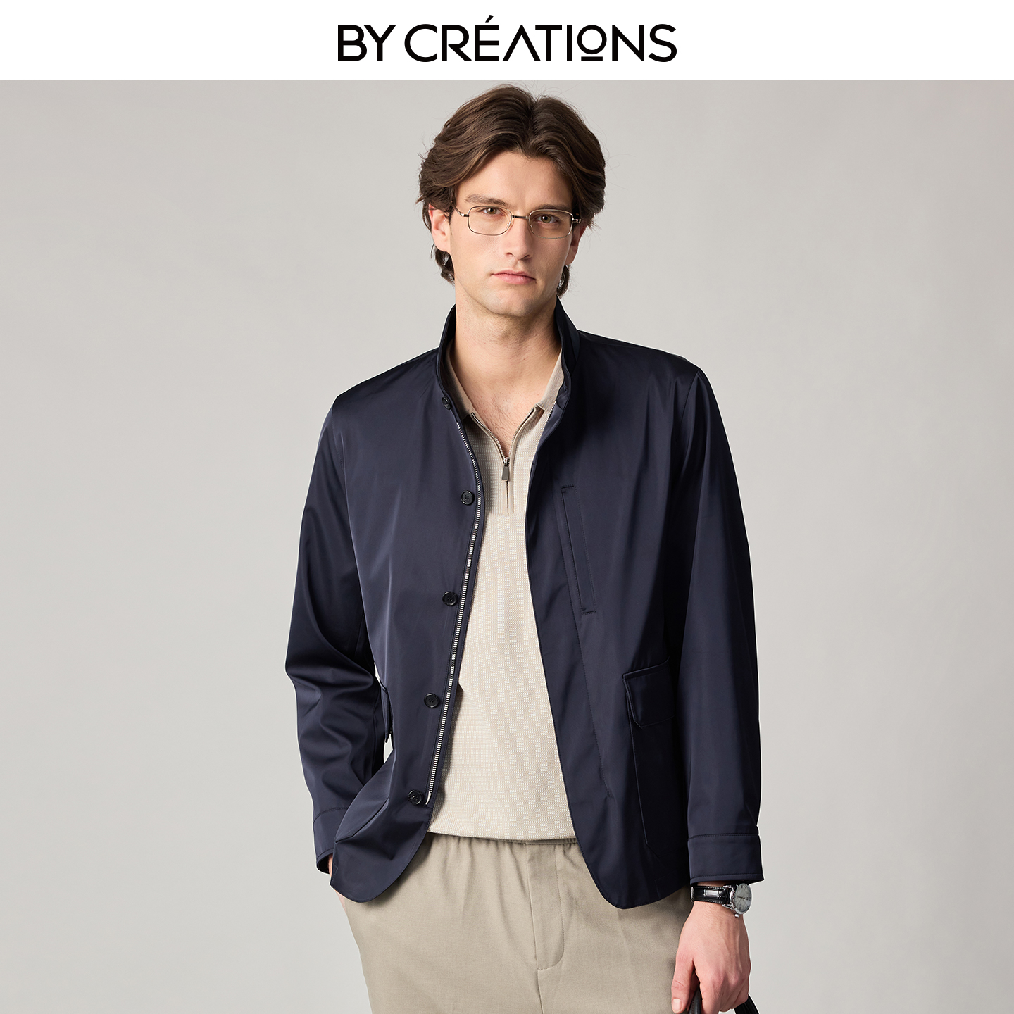 桑蚕丝立领伯爵夹克