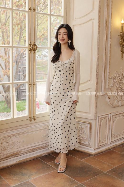 【门店同款】ENJOY夏季黄栀波点长裙 170696240 商品图0