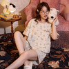 夏日乐园 精致居家【梦惠妮 治愈系纯棉家居服套装】（背心/短袖自选）纯棉家居服 轻薄透气 拒绝黏腻 裸感深睡 治愈系萌宠印花 蕾丝/拼色细节 减龄显白 质感拉满 #M663 商品缩略图5