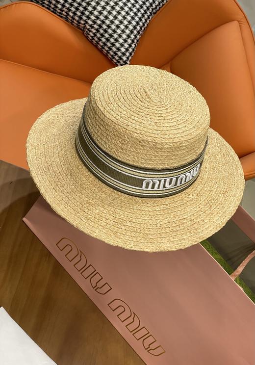 miumiu 织带字母Logo 新款草帽 两色（CO） 商品图1