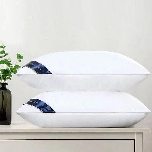 【2只装】护颈羽丝绒枕头、酒店款、久睡不塌陷、家用中高枕芯、一对装、48*74cm 商品图0