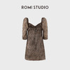 ROMI STUDIO“豹纹女士”100桑蚕丝薄纱蕾丝方领连衣裙 RWDRLY2932 商品缩略图3