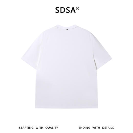 SDSA男装2026新款高贵轻奢美式休闲胸前印花字母设计圆领短袖T恤 商品图1