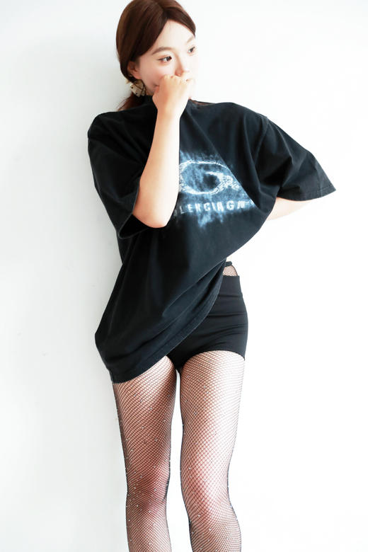 直接封神！！星云印花大tee，复古街头风美式宽松圆领t恤E032660 商品图11