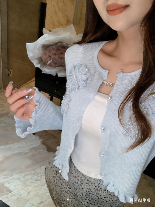 张心子【未闻花名】春夏烟钻防晒减龄外套开衫 U2603049 商品图4