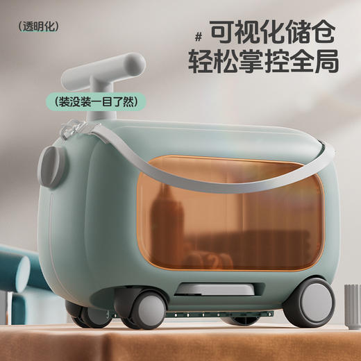 【装下童年❗️可骑行的行李箱】可坐骑二合一，大容量储物，万向车轮，可折叠脚踏，四轮稳固，安全防侧翻！可上飞机免托运新款遛娃男女宝宝可免托运轻便儿童旅行箱 商品图2