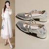 【新贵玛丽珍】2026银色浅口粗跟单鞋女春秋新款韩版法式气质仙女风温柔通勤粗跟玛丽珍鞋 商品缩略图0